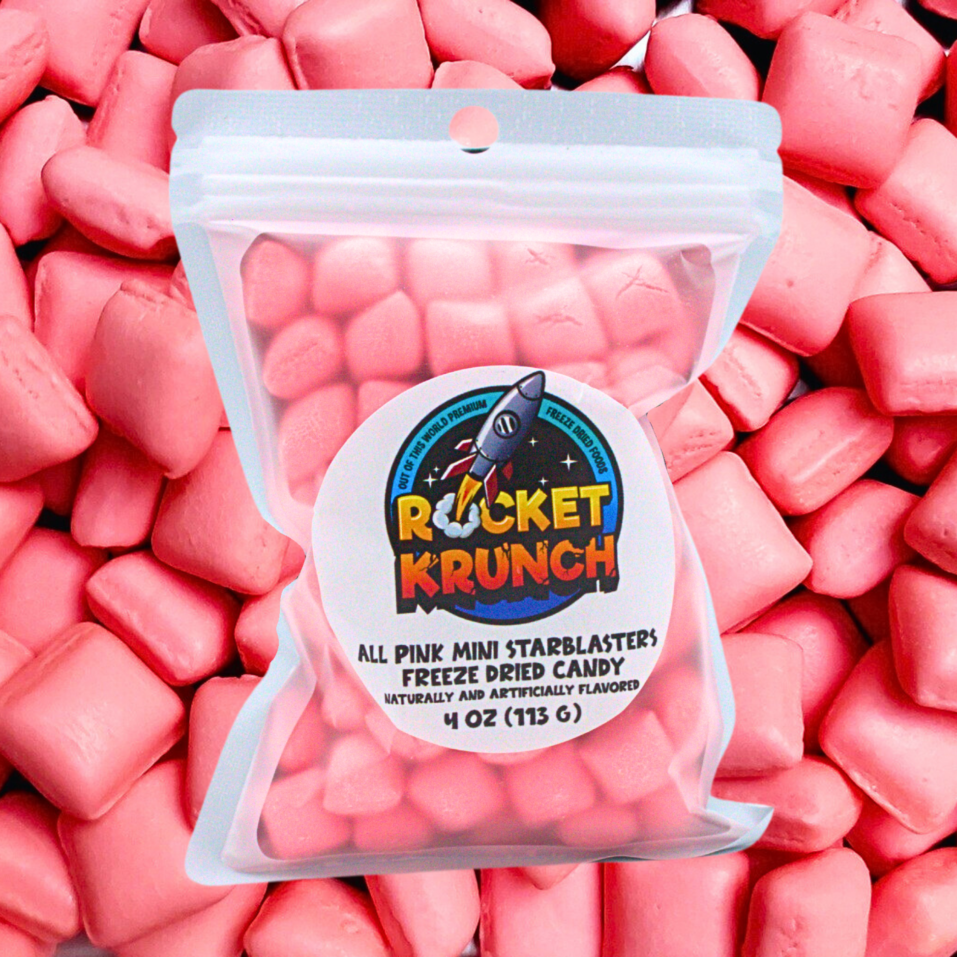 Pink Starblasters Freeze Dried Candy
