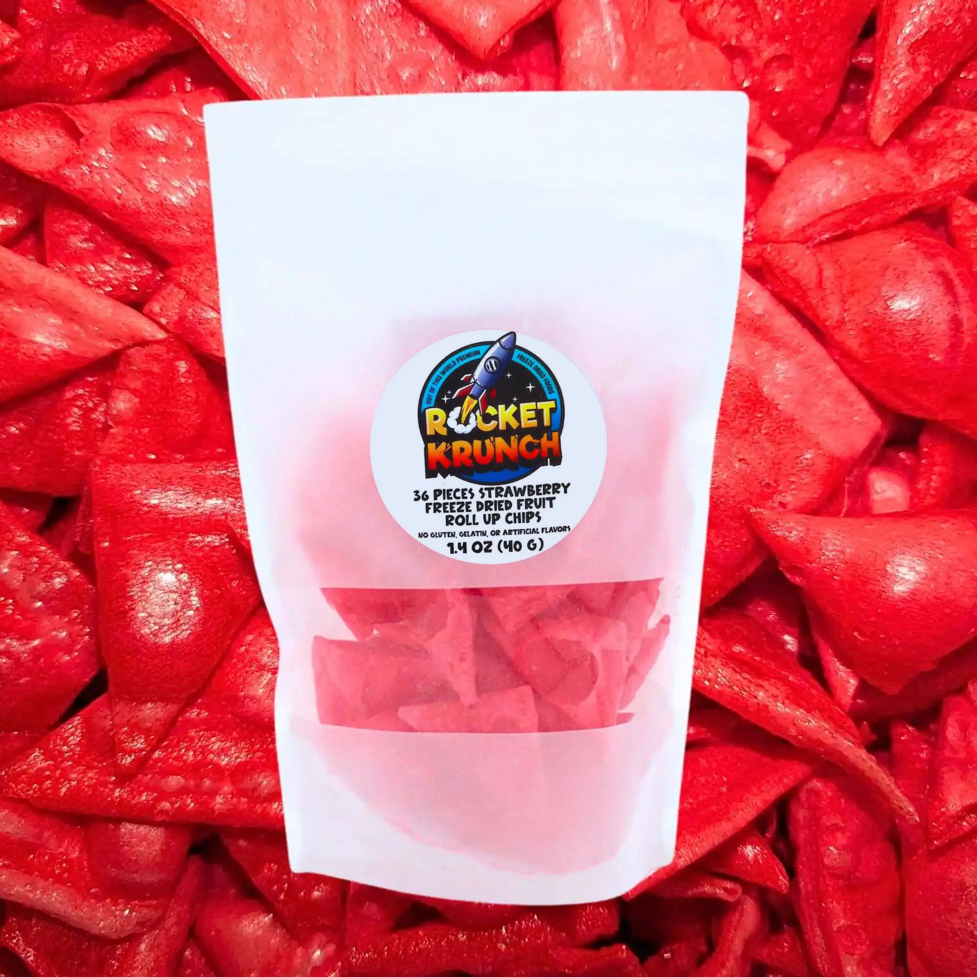 Strawberry Fruit Roll-Up Freeze-Dried Chips